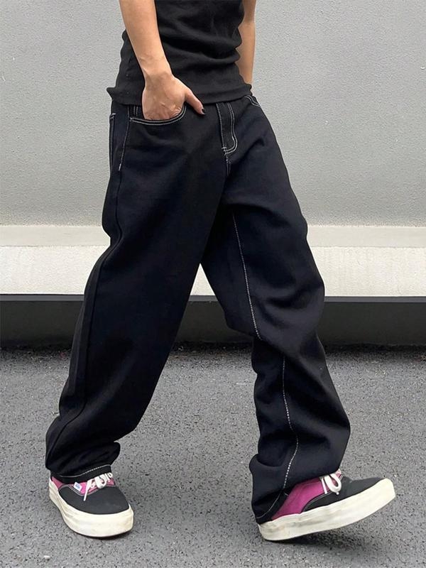 Дънки с права кройка, нисък талия, цип за закопчаване, лека модална тъкан