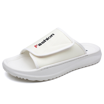 Ανδρικά σλάιντ σανδάλια, Lycra επάνω, σόλα από αφρώδες καουτσούκ, slip-on σχέδιο.