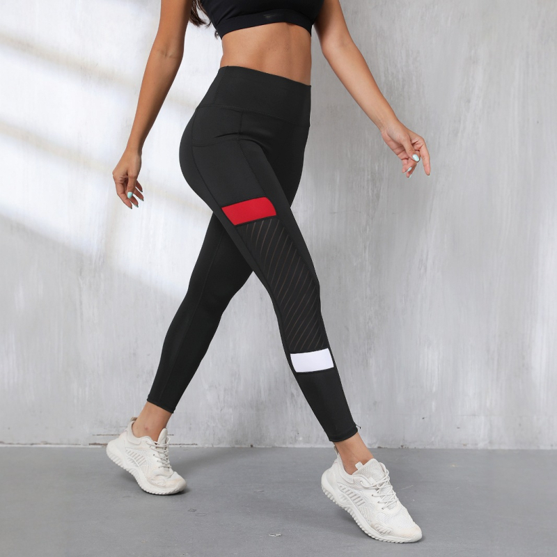 Naiste cropped jooga Püksid, kõrge elastsus, slim lõige, 90-95% Spandex, Harajuku stiil