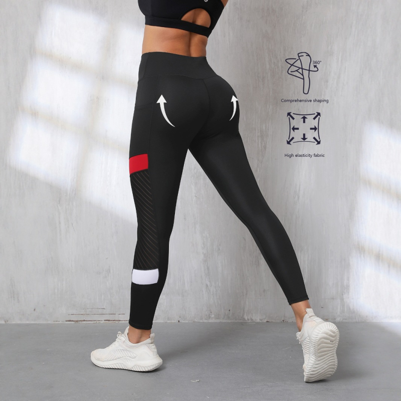 Naiste cropped jooga Püksid, kõrge elastsus, slim lõige, 90-95% Spandex, Harajuku stiil