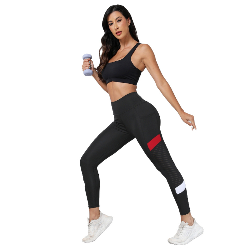 Naiste cropped jooga Püksid, kõrge elastsus, slim lõige, 90-95% Spandex, Harajuku stiil