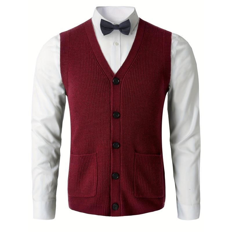 Мъжка жилетка Corduroy, райета, свободен силует, лен плат, тънка