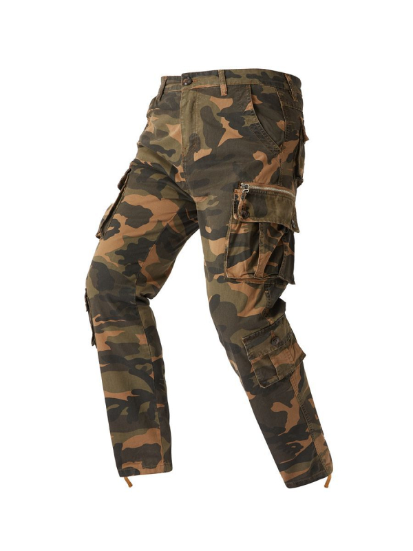 Панталони камуфляжни карго от 100% памук — дишащи и износоустойчиви, подходящи за зимно, пролетно и есенно време, за възрастни, унисекс, код 1301M