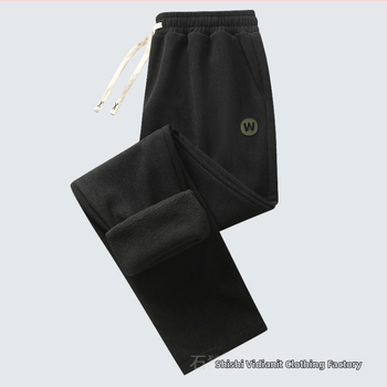 Meeste corduroy püksid fliisvoodriga, soojad, sirge lõikega, elastne vöökoht