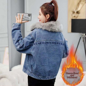 Naise Chenille jakk fleecevooderduse, polo kaelus, pikad varrukad, tavaline pikkus (50–65 cm), talv 2025