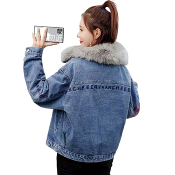 Naise Chenille jakk fleecevooderduse, polo kaelus, pikad varrukad, tavaline pikkus (50–65 cm), talv 2025