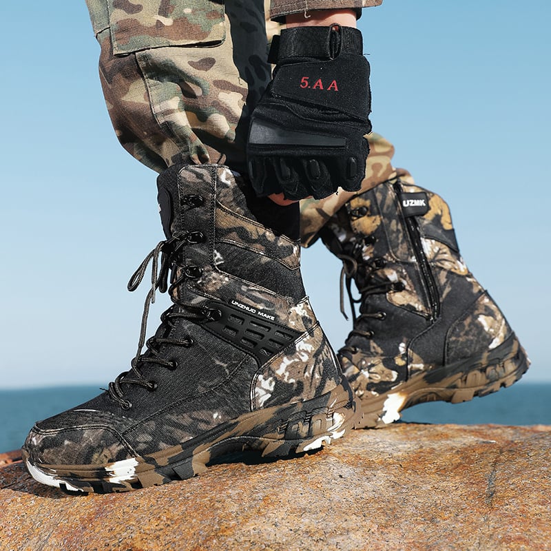 Високопрофилни тактически ботуши за открито – пустинен камуфлаж, найлон, Boot Leopard, GKQQ5, Мъжки