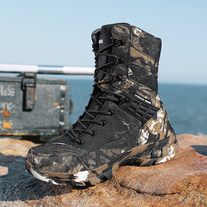 Високопрофилни тактически ботуши за открито – пустинен камуфлаж, найлон, Boot Leopard, GKQQ5, Мъжки