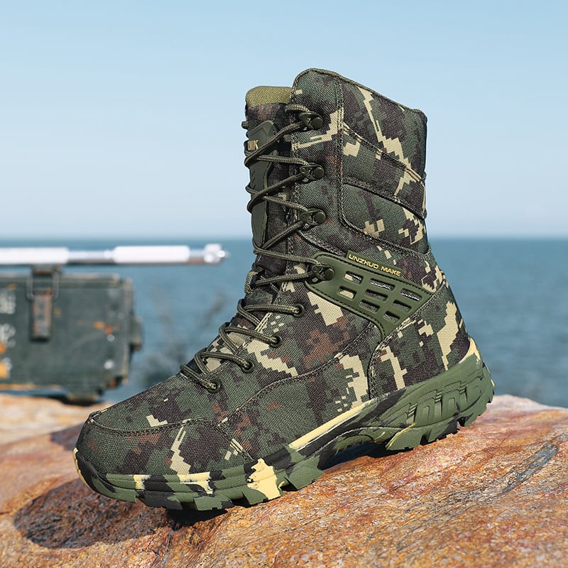 Високопрофилни тактически ботуши за открито – пустинен камуфлаж, найлон, Boot Leopard, GKQQ5, Мъжки
