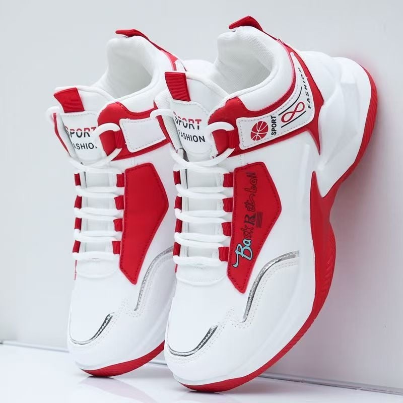 Мъжки обувки за баскетбол, леки, дишаща мрежеста горна част, гумена подметка, нисък връх, предно връзване