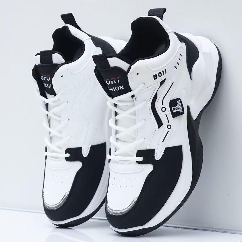 Мъжки обувки за баскетбол, леки, дишаща мрежеста горна част, гумена подметка, нисък връх, предно връзване