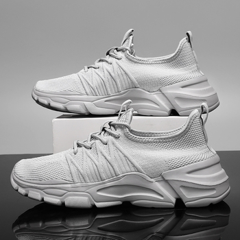 Мъжки мрежести дишащи маратонки – горна част от мрежа; дишащи; закопчаване отпред с връзки; пяна подметка