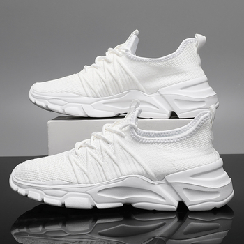 Мъжки мрежести дишащи маратонки – горна част от мрежа; дишащи; закопчаване отпред с връзки; пяна подметка