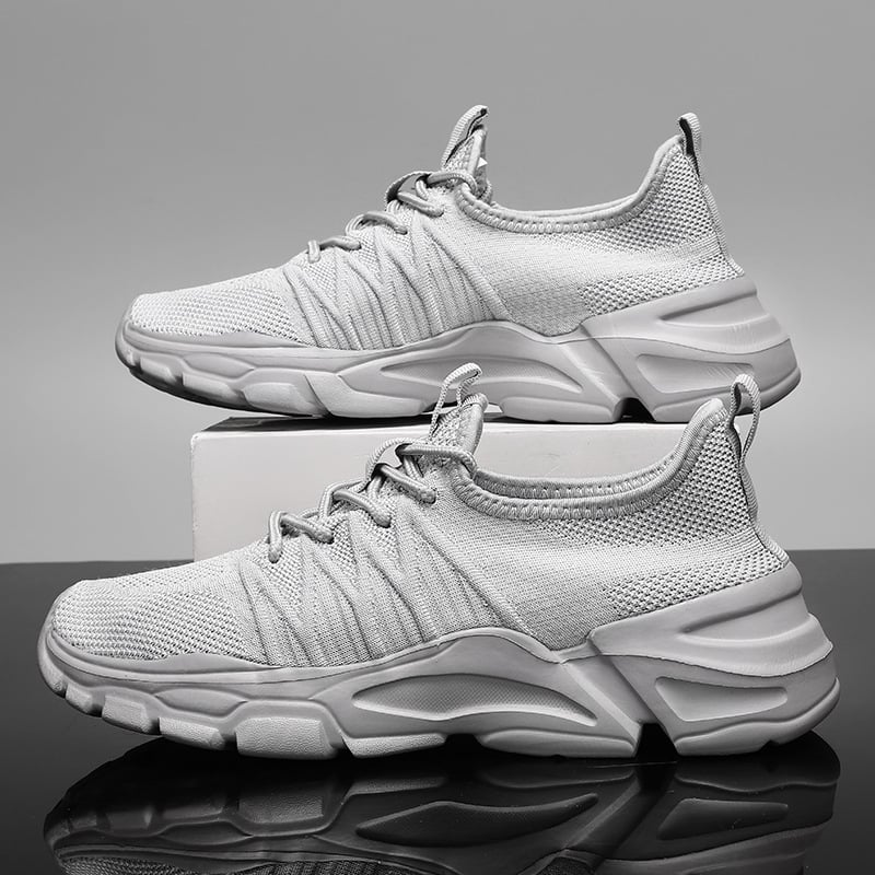 Мъжки мрежести дишащи маратонки – горна част от мрежа; дишащи; закопчаване отпред с връзки; пяна подметка