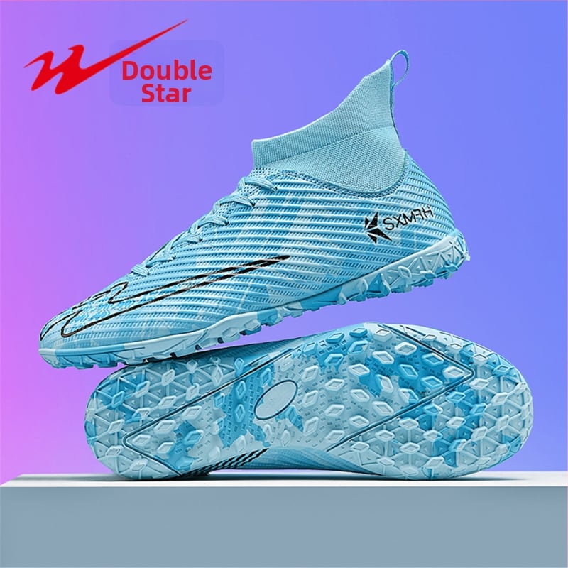 Augstas futbola kurpes ar sietaina augšdaļa un gumijas zoli, priekšējā šņorēšana, pieaugušajiem, unisex