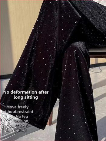 Naiste sirge lõikega püksid kõrge vöökoht, 80–90% polüester, mikroelastsus, patchwork detailid, pikkus