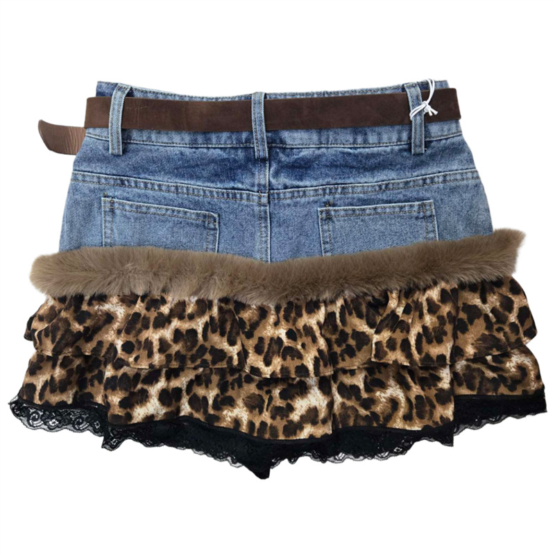 Дънена пола-торта с колажен дизайн, уличен стил, есен 2025