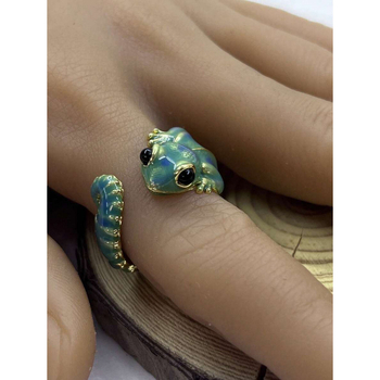 Мъжки пръстен с форма на гекон, регулируем, латунен, панк-рок стил