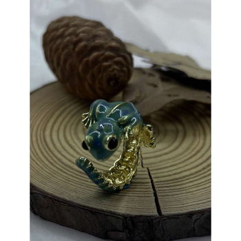 Мъжки пръстен с форма на гекон, регулируем, латунен, панк-рок стил