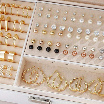 Σκουλαρίκια από κράμα, γεωμετρικός σχεδιασμός, ηλεκτροπλατίωση, στυλ Instagram για γυναίκες