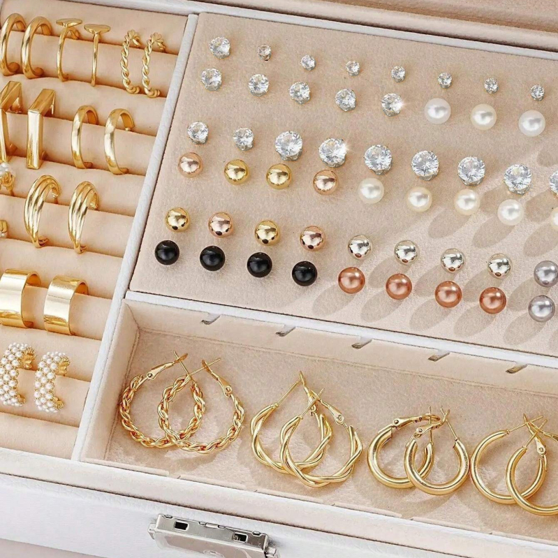 Σκουλαρίκια από κράμα, γεωμετρικός σχεδιασμός, ηλεκτροπλατίωση, στυλ Instagram για γυναίκες