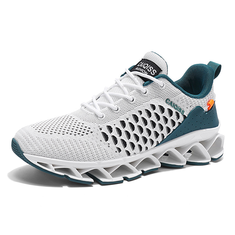 Мъжки спортно-ежедневни обувки за четири сезона с подплата от флис и дишаща горна част от плат, връзки и гумена подметка