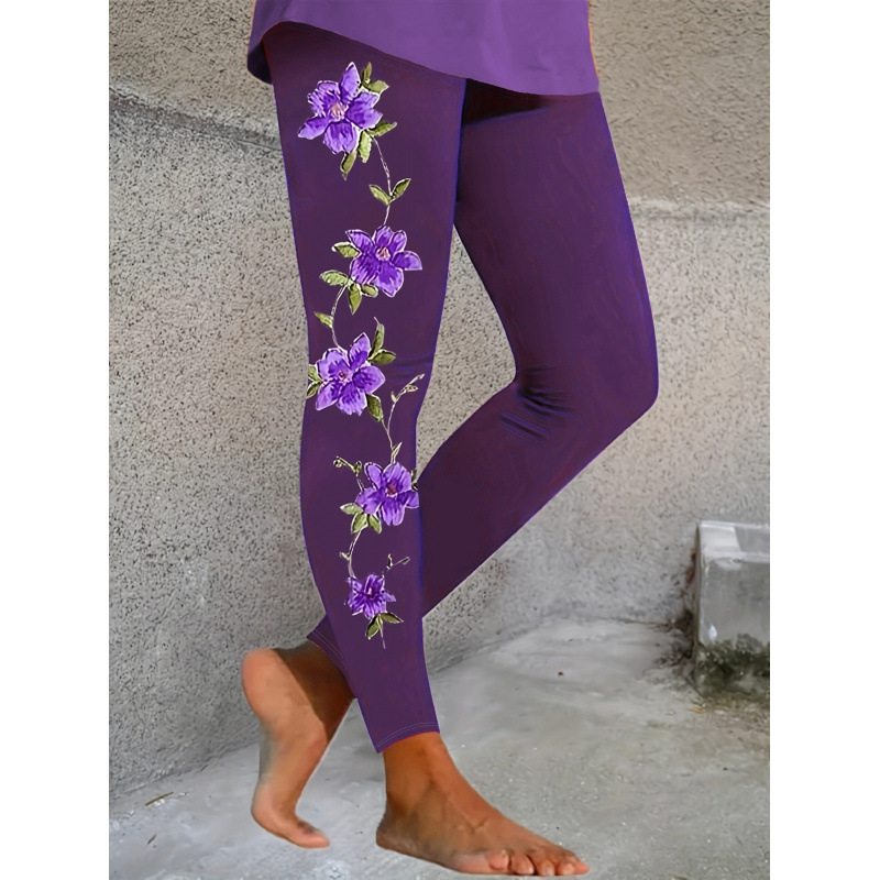 Дамски тесни панталони с еластична талия, подплатени с флис, Лайкра, четирисезонни ежедневни панталони