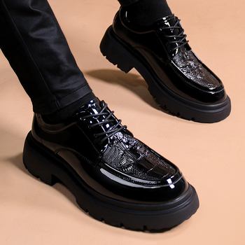 Унисекс обувки от микрофибърна кожа с гумена подметка, без връзки, кръгъл нос, повдигаща подметка