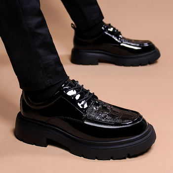 Унисекс обувки от микрофибърна кожа с гумена подметка, без връзки, кръгъл нос, повдигаща подметка