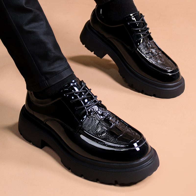 Унисекс обувки от микрофибърна кожа с гумена подметка, без връзки, кръгъл нос, повдигаща подметка