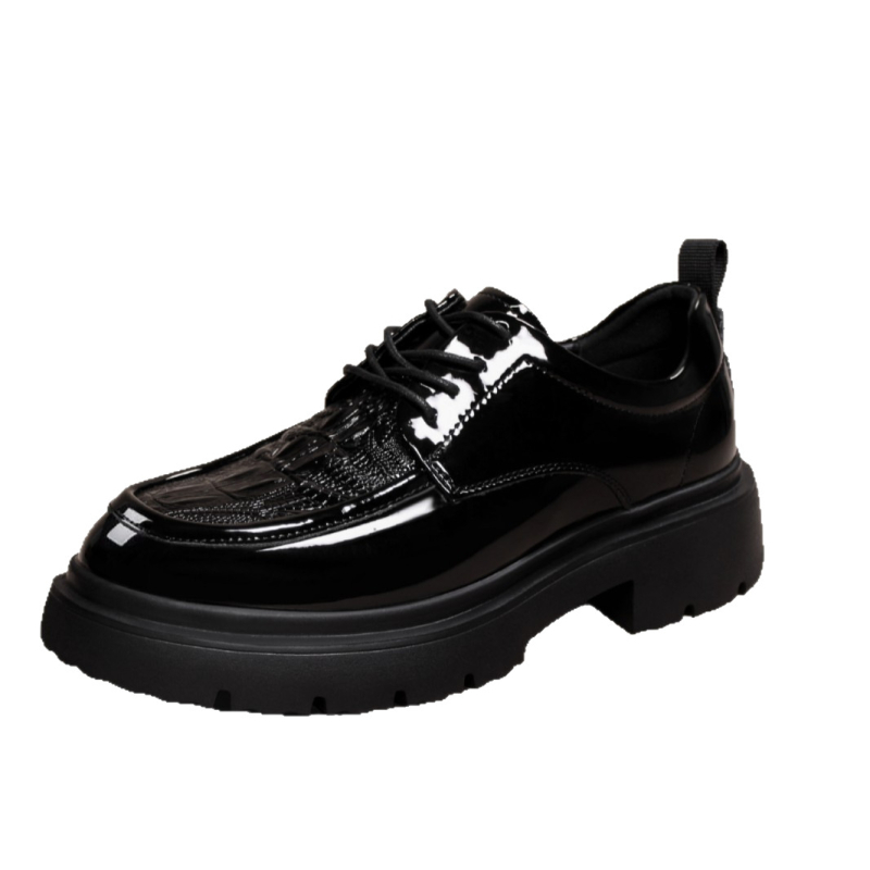 Унисекс обувки от микрофибърна кожа с гумена подметка, без връзки, кръгъл нос, повдигаща подметка