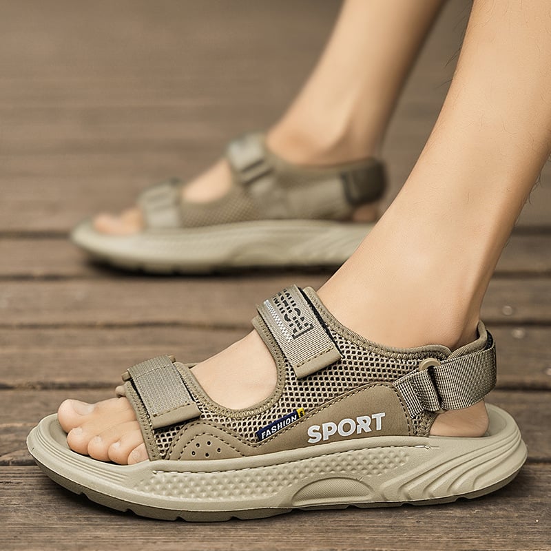Мъжки мрежести джапанки за плаж с открити пръсти, дишащи, антихлъзгващи