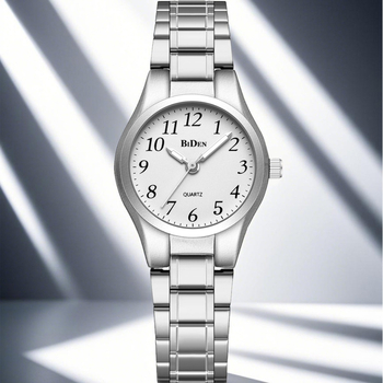 Biden мъжки спортен кварцов часовник, аналогов дисплей, кръгъл циферблат, корпус от сплав, стоманен каиш, водоустойчив до 30 м