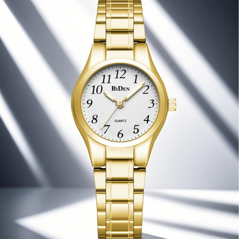 Biden мъжки спортен кварцов часовник, аналогов дисплей, кръгъл циферблат, корпус от сплав, стоманен каиш, водоустойчив до 30 м