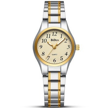 Biden мъжки спортен кварцов часовник, аналогов дисплей, кръгъл циферблат, корпус от сплав, стоманен каиш, водоустойчив до 30 м