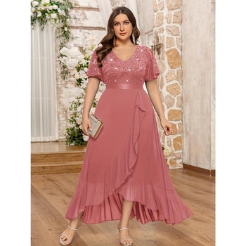 Φόρεμα παρανύφας με παγιέτα δαντέλα, V‑λαιμός, καλοκαιρινή έκδοση, Μάρκα Other