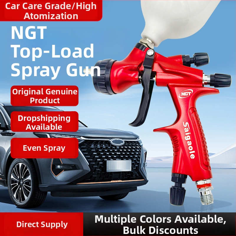 Saigaole Ngt Pot-tüüpi pneumaatiline pihustuspüstol – auto, mööbel, nahk ja tööstuslik kasutus; kõrge atomiseerimine; sobib veepõhiste värvide ja lakkidega; käsitsi pihustuspüstol