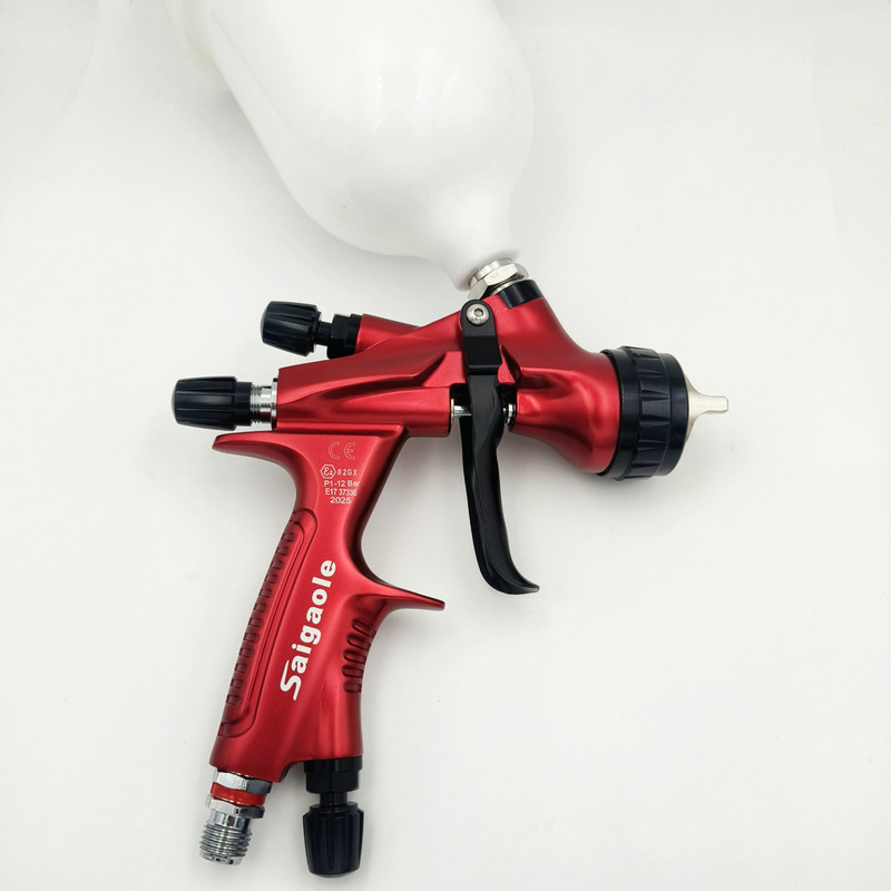 Saigaole Ngt Pot-tüüpi pneumaatiline pihustuspüstol – auto, mööbel, nahk ja tööstuslik kasutus; kõrge atomiseerimine; sobib veepõhiste värvide ja lakkidega; käsitsi pihustuspüstol