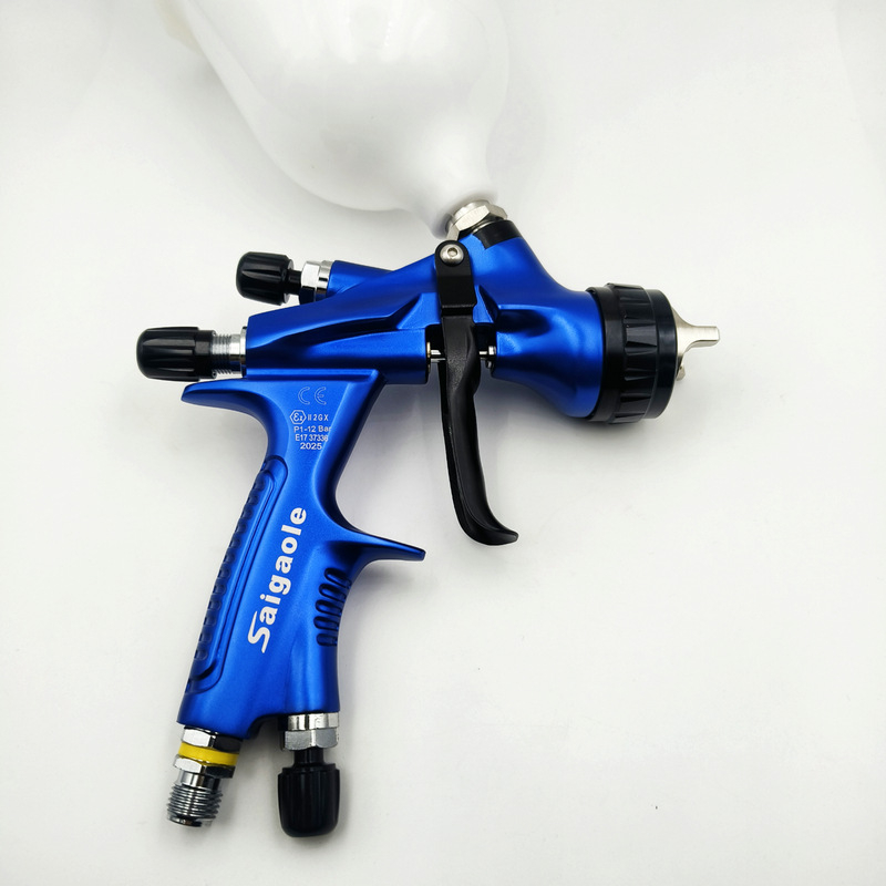 Saigaole Ngt Pot-tüüpi pneumaatiline pihustuspüstol – auto, mööbel, nahk ja tööstuslik kasutus; kõrge atomiseerimine; sobib veepõhiste värvide ja lakkidega; käsitsi pihustuspüstol
