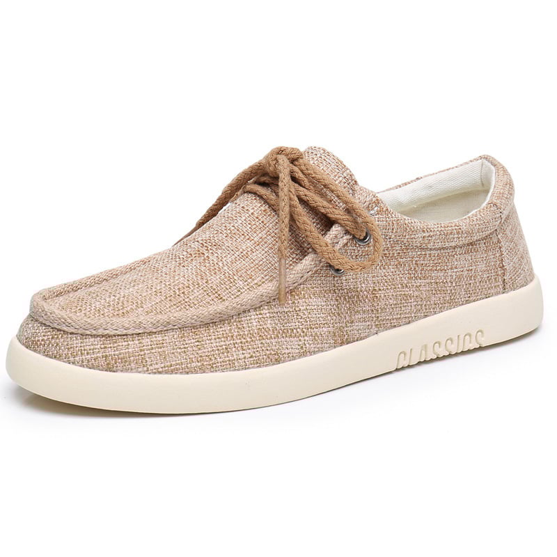 Meeste linased tennised, kevad-suve 2025, madal kõrgus, nööriga kinnitatavad, kummist talla