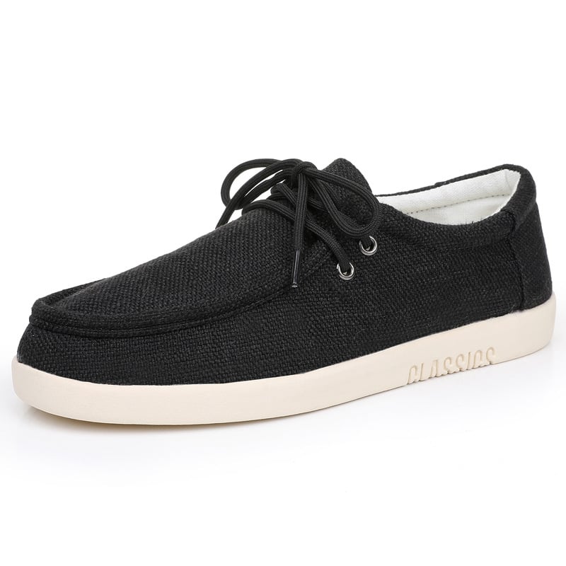 Meeste linased tennised, kevad-suve 2025, madal kõrgus, nööriga kinnitatavad, kummist talla