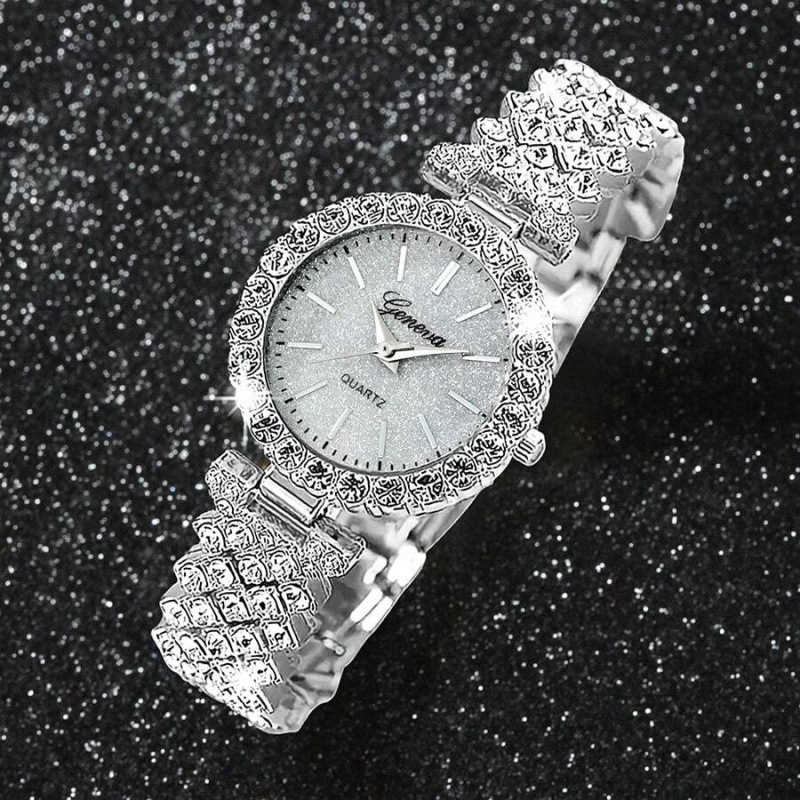 Juveelkäekell romaani cifernikuga, täis teemante, titaniumi sulam korpus, kanvasrihm, liikumine Light wave