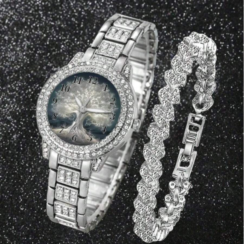 Juveelkäekell romaani cifernikuga, täis teemante, titaniumi sulam korpus, kanvasrihm, liikumine Light wave