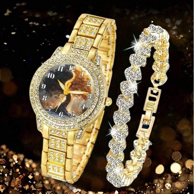 Juveelkäekell romaani cifernikuga, täis teemante, titaniumi sulam korpus, kanvasrihm, liikumine Light wave