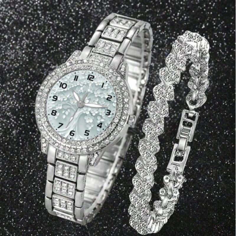 Juveelkäekell romaani cifernikuga, täis teemante, titaniumi sulam korpus, kanvasrihm, liikumine Light wave