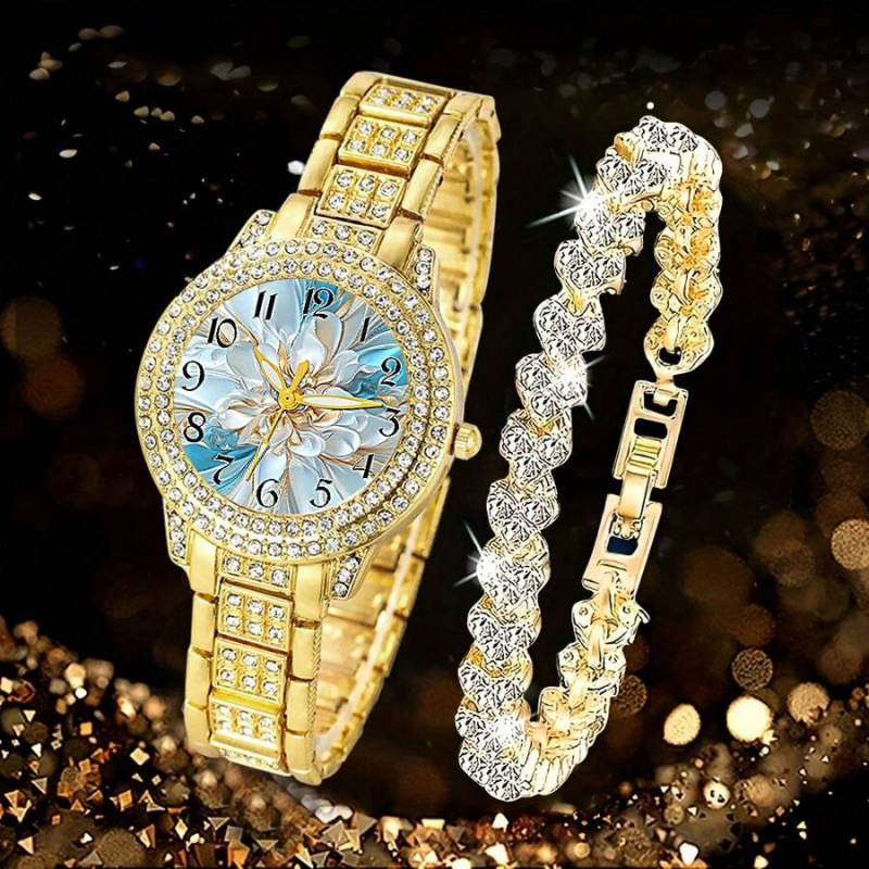 Juveelkäekell romaani cifernikuga, täis teemante, titaniumi sulam korpus, kanvasrihm, liikumine Light wave