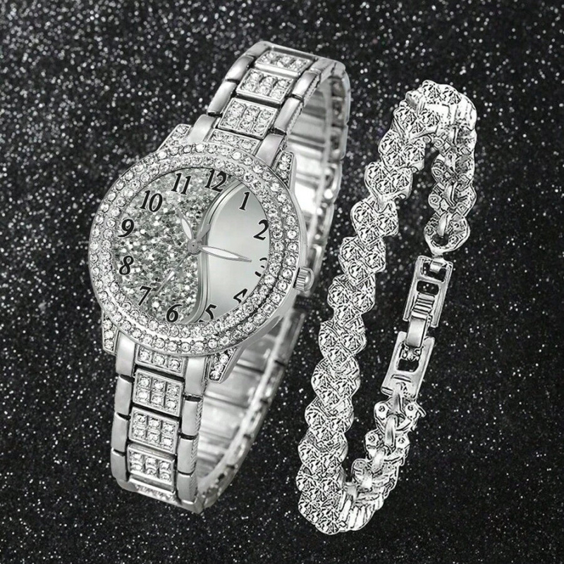 Juveelkäekell romaani cifernikuga, täis teemante, titaniumi sulam korpus, kanvasrihm, liikumine Light wave