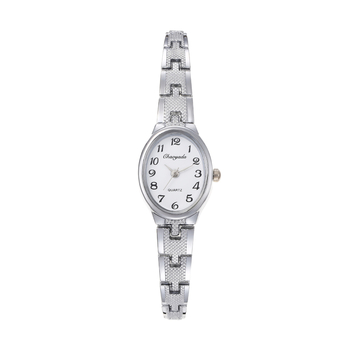 Naiste moodne kvartsikell naise käekell koos ümmarguse metalse korpusega, PU-rihm, pin-sulgus