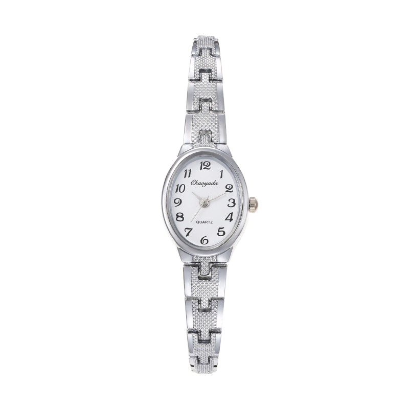 Naiste moodne kvartsikell naise käekell koos ümmarguse metalse korpusega, PU-rihm, pin-sulgus