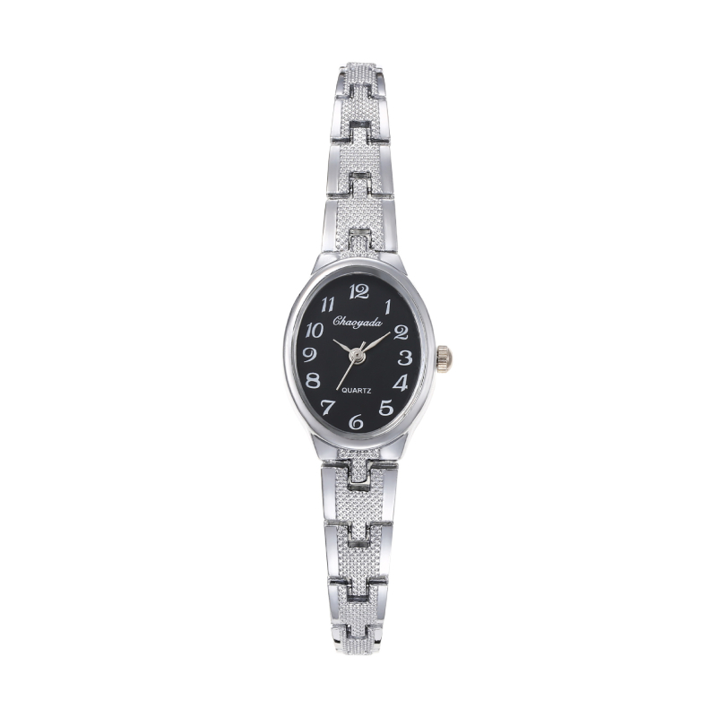 Naiste moodne kvartsikell naise käekell koos ümmarguse metalse korpusega, PU-rihm, pin-sulgus